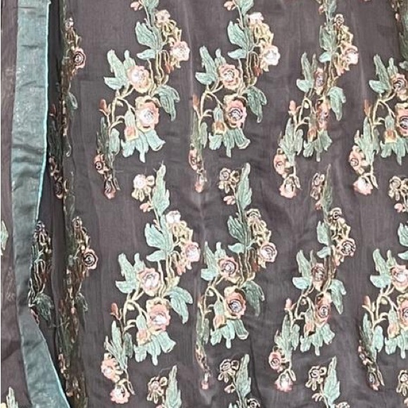 Large three pieces Georgette chiffon Indian Pakistani outfit - Picture 7 of 7